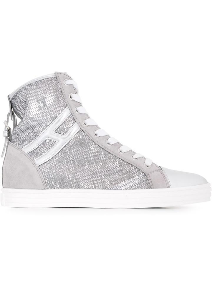 Hogan Sequinned Hi-top Sneakers