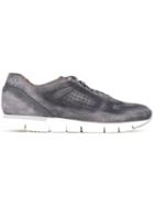 Santoni Perforated Lace-up Sneakers