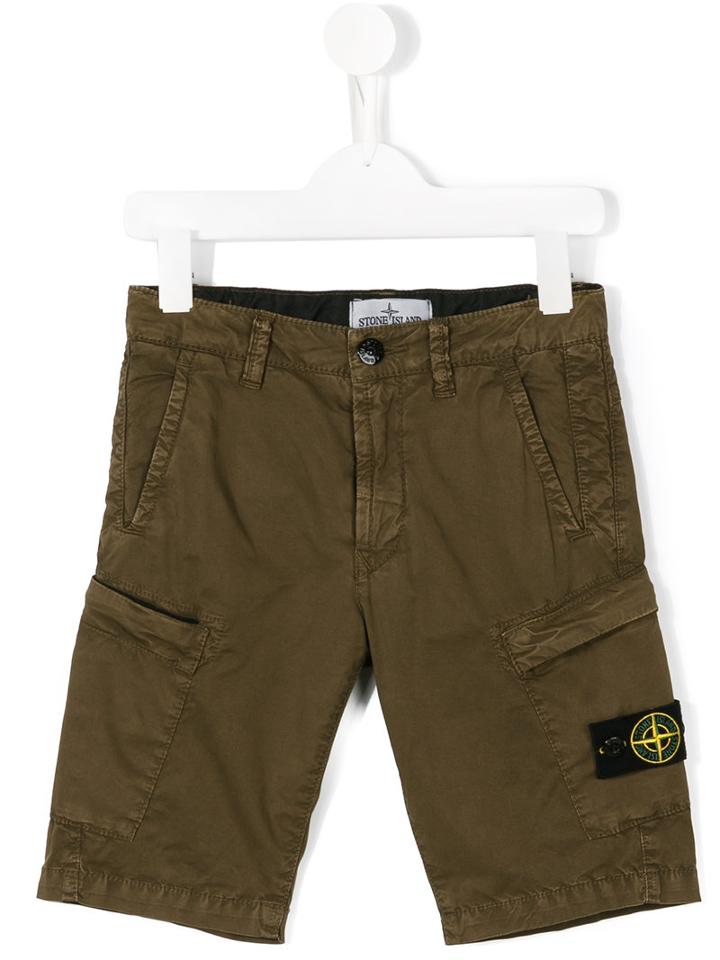 Stone Island Kids Cargo Shorts, Toddler Boy's, Size: 3 Yrs, Brown