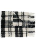 Saint Laurent Check Pattern Scarf - Black