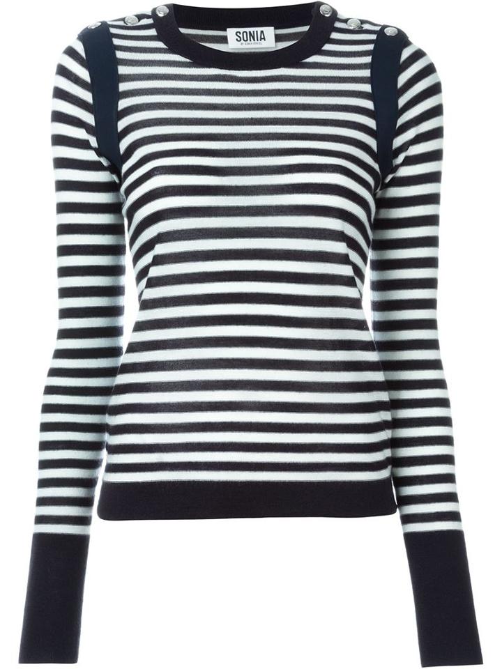Sonia By Sonia Rykiel Striped Buttoned Sweater
