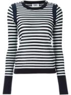 Sonia By Sonia Rykiel Striped Buttoned Sweater