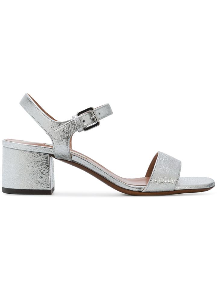 L'autre Chose Double Strap Sandals - Metallic