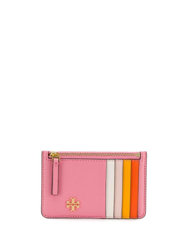 Tory Burch Tri-colour Cardholder - Pink