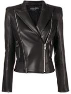 Balmain Classic Fitted Biker Jacket - Black