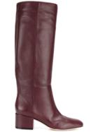 Sergio Rossi Classic Knee High Boots - Pink & Purple
