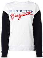 Être Cécile Superette Baguette Sweatshirt, Women's, Size: Medium, White, Cotton