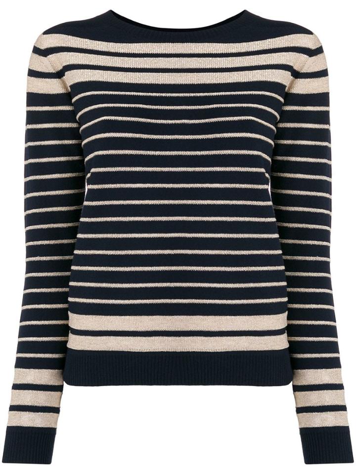 Twin-set Striped Round Neck Jumper - Blue