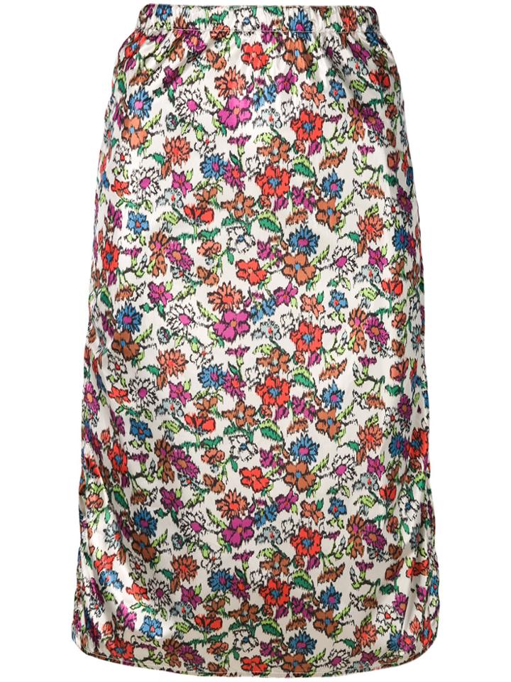 Marni Floral Print Midi Skirt - Multicolour