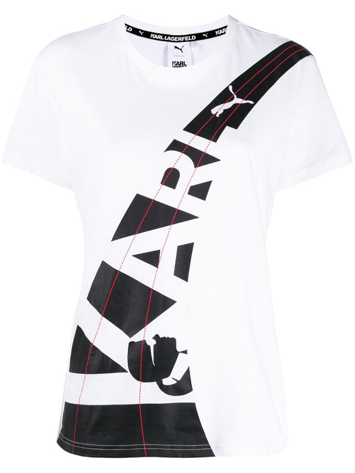 Karl Lagerfeld Puma X Karl Double Logo T-shirt - White