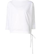 Cédric Charlier Three-quarter Sleeve Blouse, Women's, Size: 40, White, Cotton