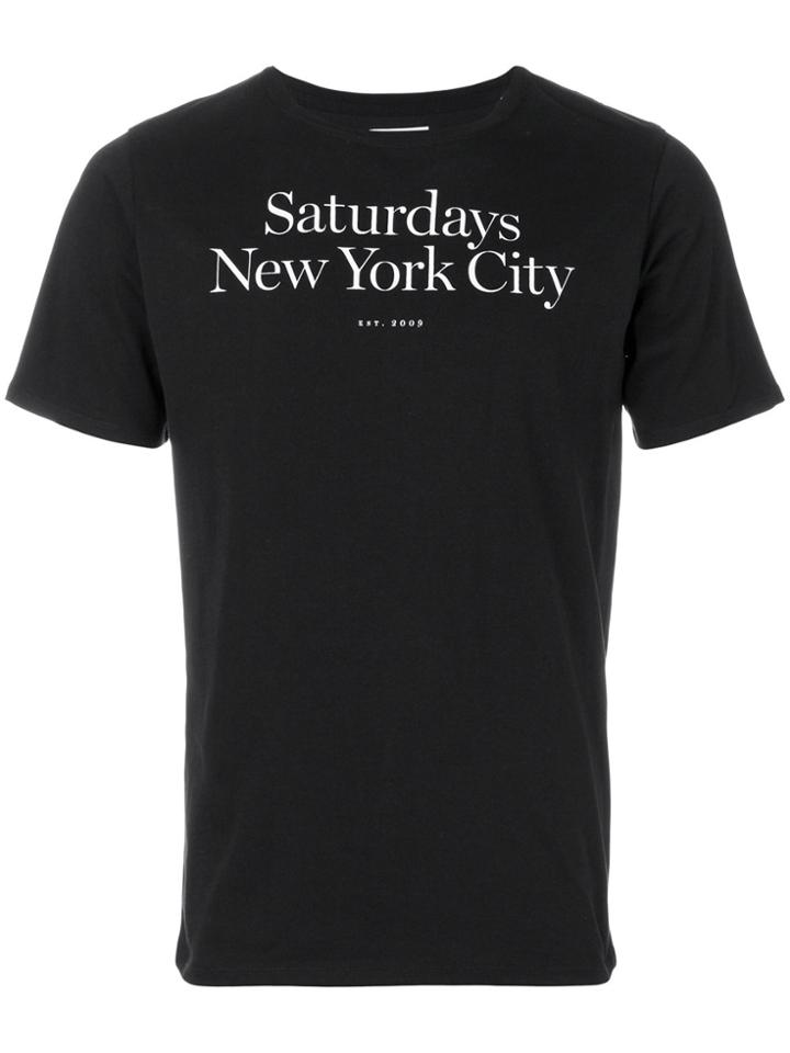 Saturdays Nyc Logo T-shirt - Black