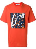 Msgm Abstract Print Detail T-shirt