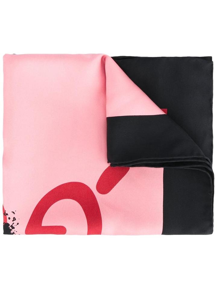 Gucci 'gucci Ghost' Silk Scarf, Black, Silk