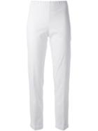 P.a.r.o.s.h. Pique Trousers, Women's, Size: Medium, White, Cotton/spandex/elastane