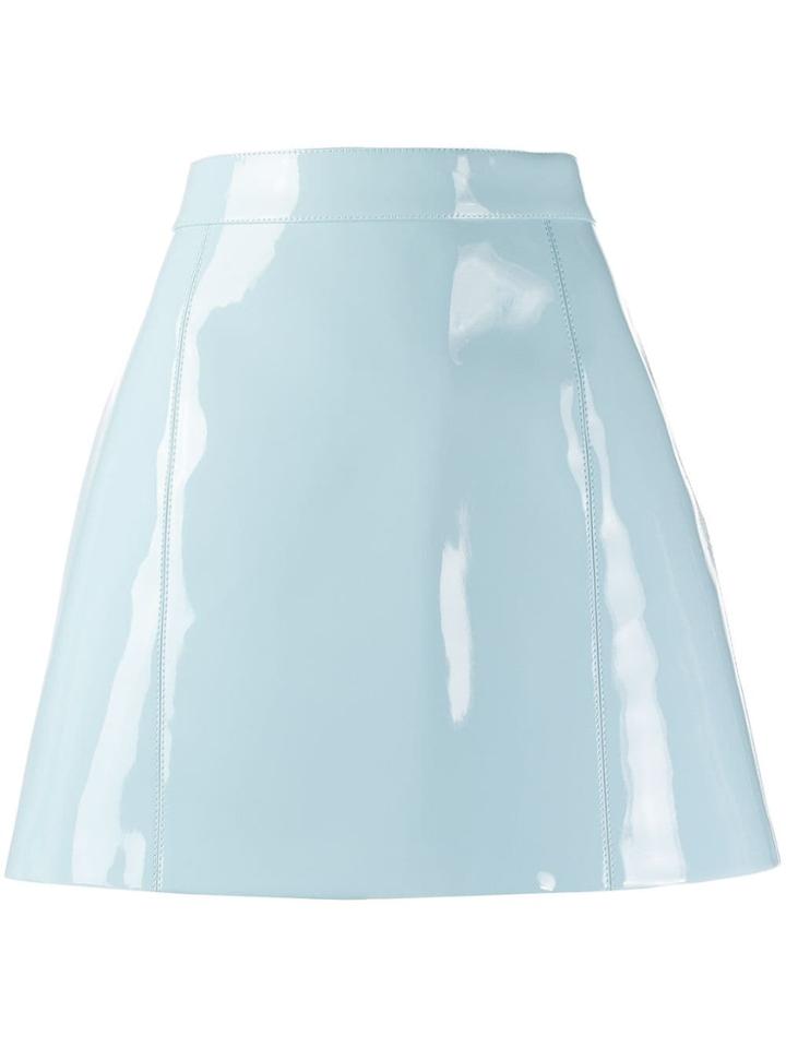 Emilio Pucci Celeste Blue Vinyl Skirt
