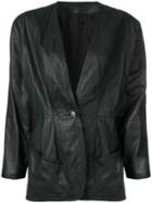 Versace Vintage 1980's Leather Jacket - Green