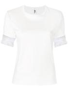 Comme Des Garçons Noir Kei Ninomiya Sleeve Trim T-shirt - White