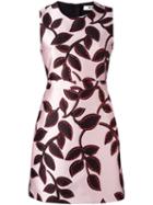 Msgm Floral Print Dress, Women's, Size: 42, Pink/purple, Acrylic/polyamide/polyester/metallic Fibre