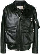 1017 Alyx 9sm Leather Bomber Jacket - Black