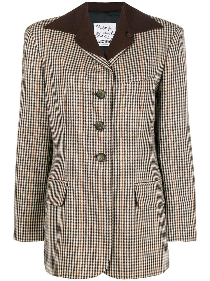 Moschino Pre-owned 2000's Checked Jacket - Brown