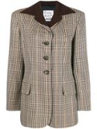 Moschino Pre-owned 2000's Checked Jacket - Brown