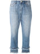 Michael Michael Kors Raw Hem Cropped Jeans - Blue