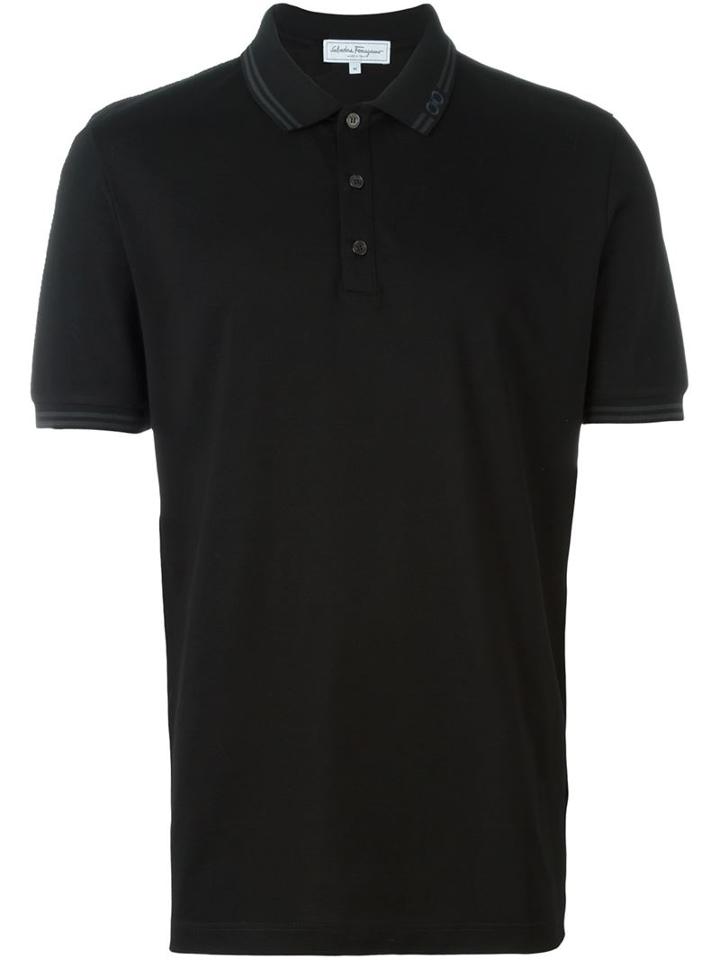 Salvatore Ferragamo - Classic Polo Shirt - Men - Cotton - L, Black, Cotton