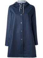 Stutterheim 'mose' Rain Jacket, Women's, Size: Xxs, Blue, Pvc/cotton/polyester