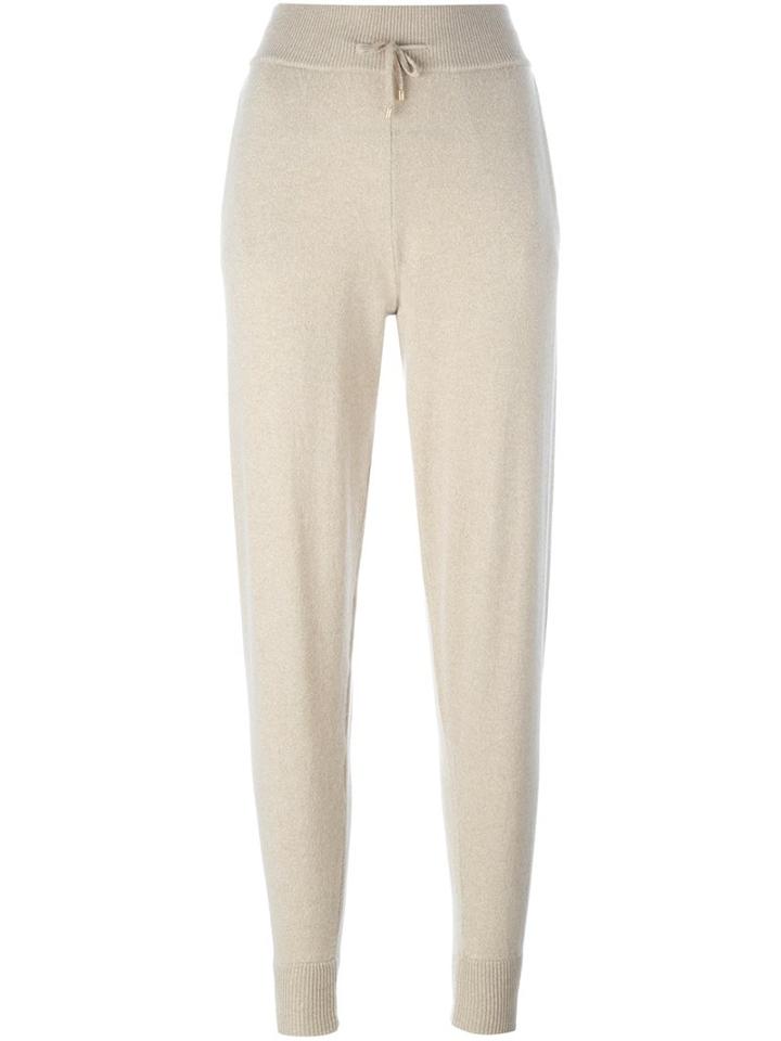 Blumarine Knitted Sweatpants, Women's, Size: 40, Nude/neutrals, Polyamide/polyester/cashmere