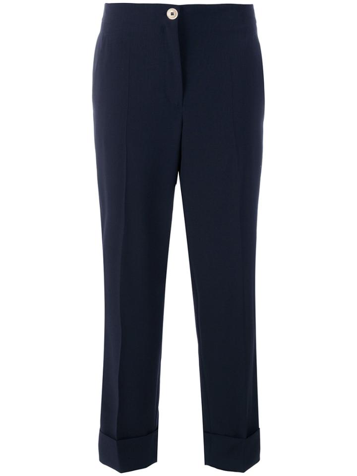 Salvatore Ferragamo Straight Tailored Trousers - Blue