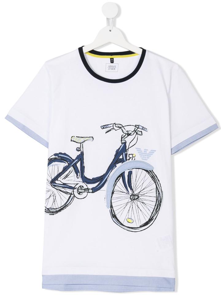 Armani Junior Printed T-shirt - White