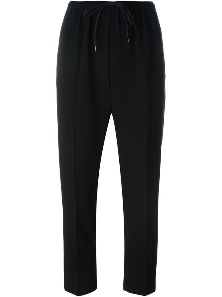 Alexander Wang Cropped Trousers, Women's, Size: 8, Black, Triacetate/polyester