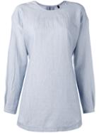 Sara Lanzi - Back Button Shirt - Women - Cotton - L, Blue, Cotton