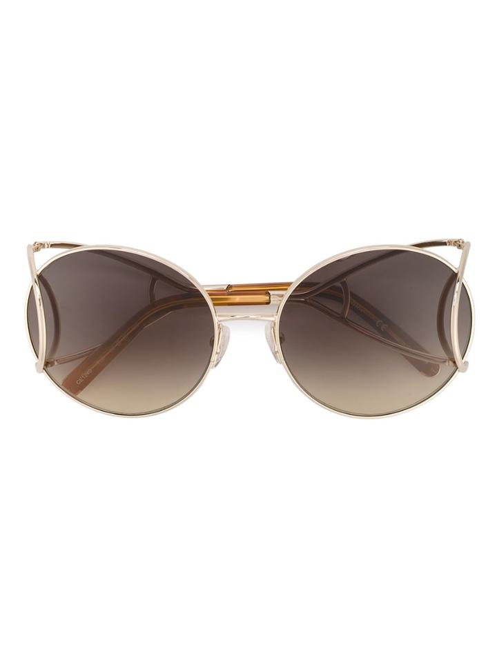 Chloé Eyewear Gold Jackson Sunglasses - Metallic