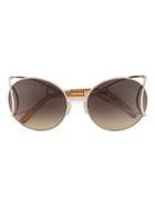 Chloé Eyewear Gold Jackson Sunglasses - Metallic