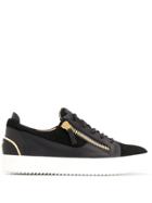 Giuseppe Zanotti Zipped Low-top Sneakers - Black