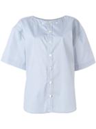 Erika Cavallini Oversized Collarless Shirt - Blue