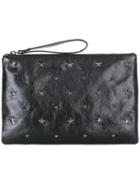 Red Valentino Star Studded Clutch, Women's, Black, Calf Leather
