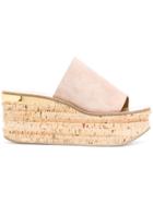 Chloé Camille Wedge Mules - Pink & Purple