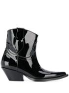 Maison Margiela Varnished Cowboy Boots - Black