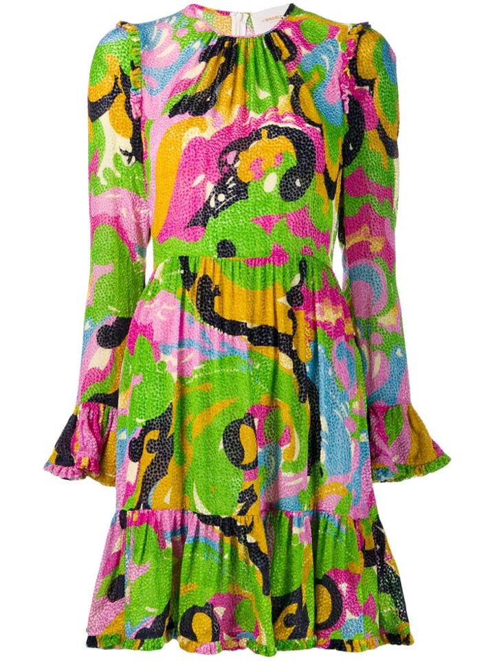 La Doublej Short Pleated Dress - Green