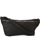 Guidi Zipped Shoulder Bag - Black