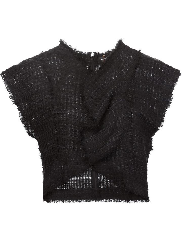 Proenza Schouler Cropped Woven Top