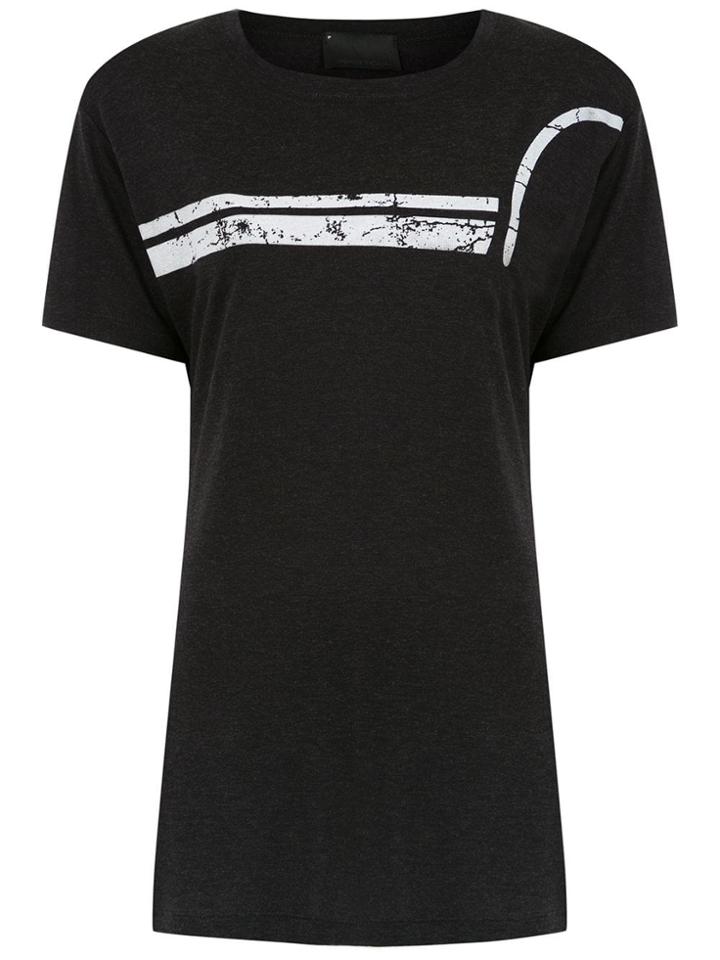 Andrea Bogosian T-shirt With Front Stripe Detail - Black