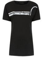 Andrea Bogosian T-shirt With Front Stripe Detail - Black