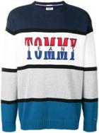Tommy Jeans Colour-block Logo Sweater - Blue