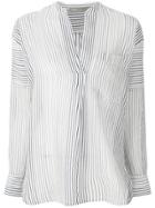 Vince Striped Pocket Shirt - White