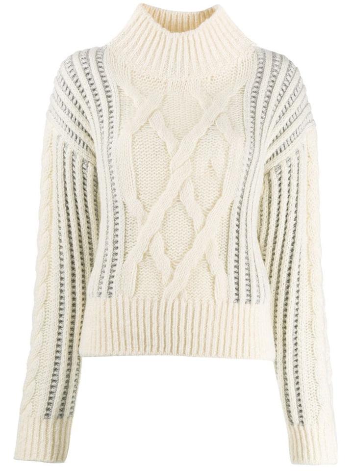 Pinko Roll Neck Sweater - White