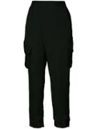 A.f.vandevorst - Safari Pockets Cropped Trousers - Women - Silk/viscose - 38, Black, Silk/viscose